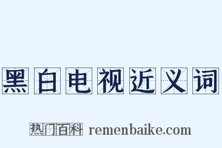 黑白电视近义词是什么意思的图片